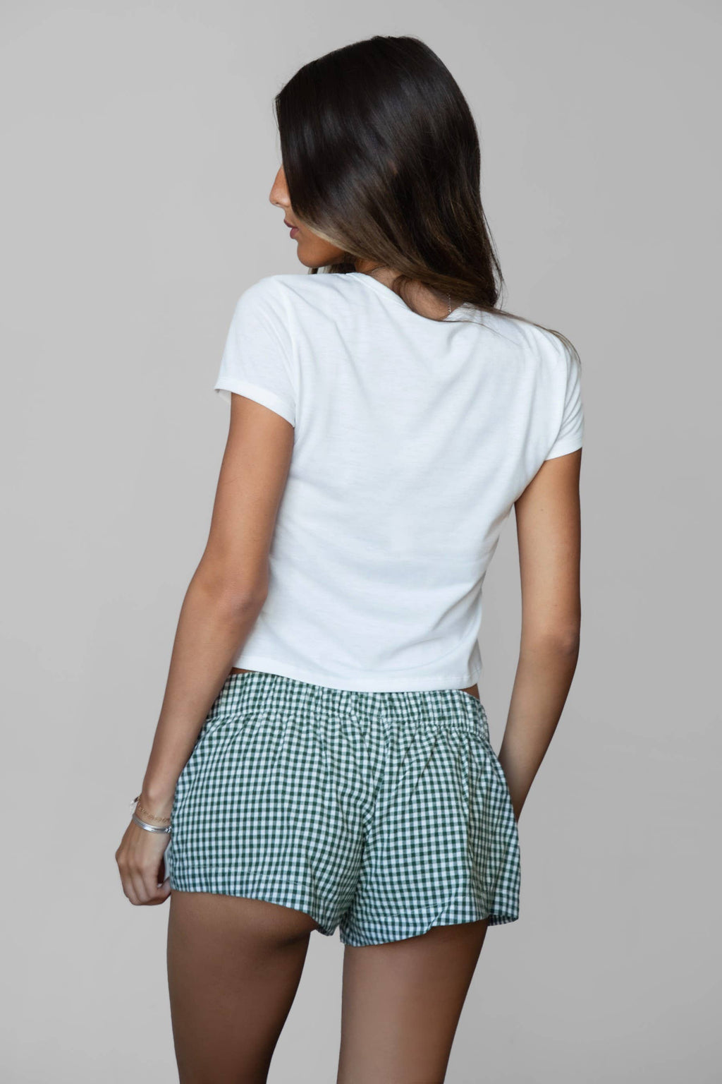Bunbun | Gingham Boxer Mini Shorts