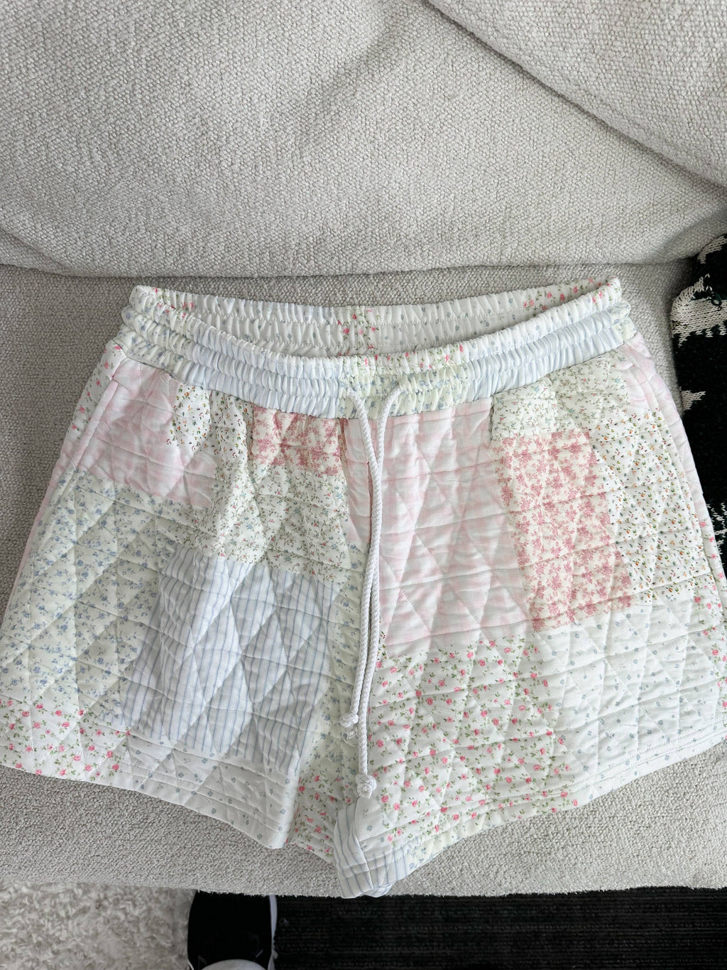 Pearl | Quilted Pastel Shorts