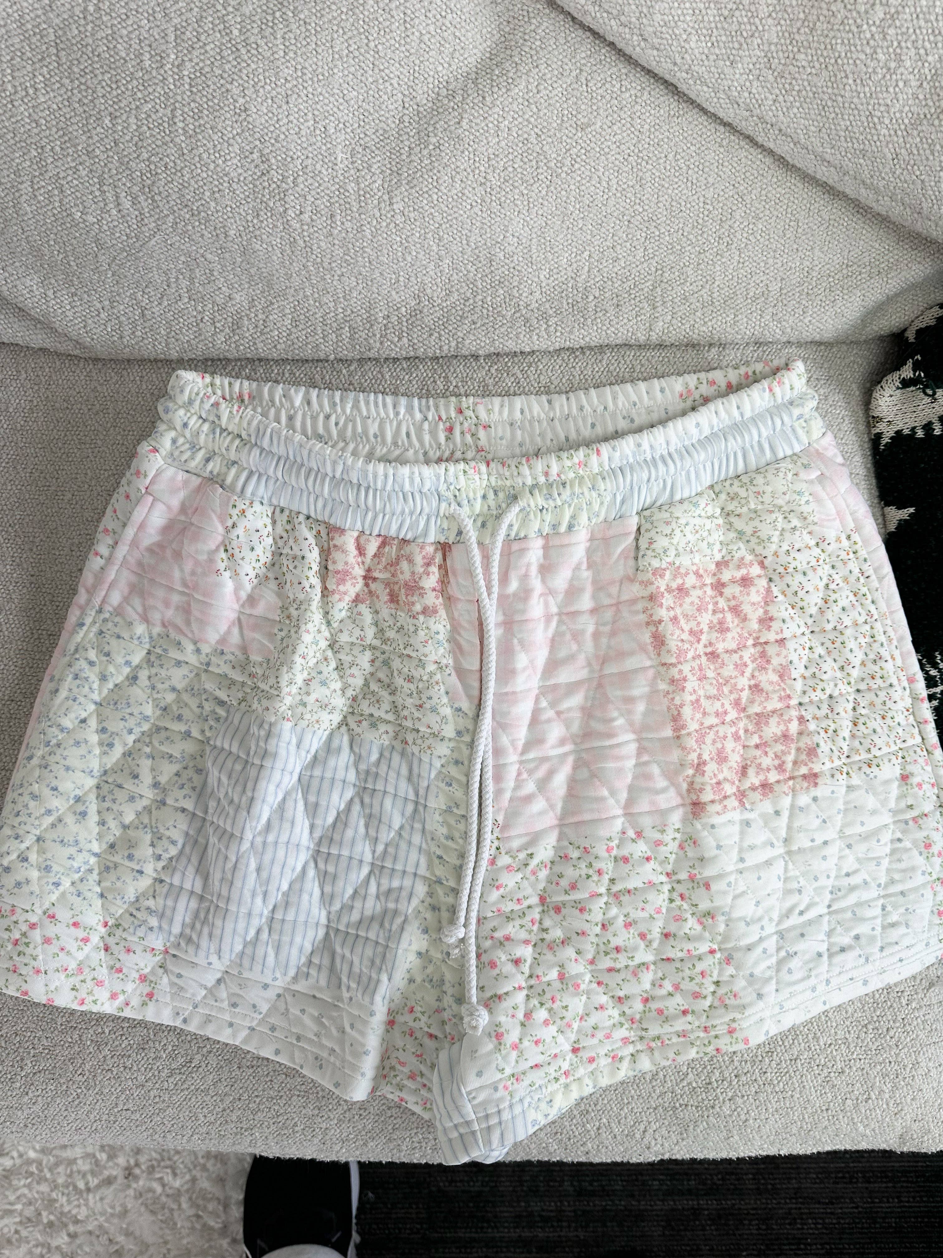 Pearl | Quilted Pastel Shorts