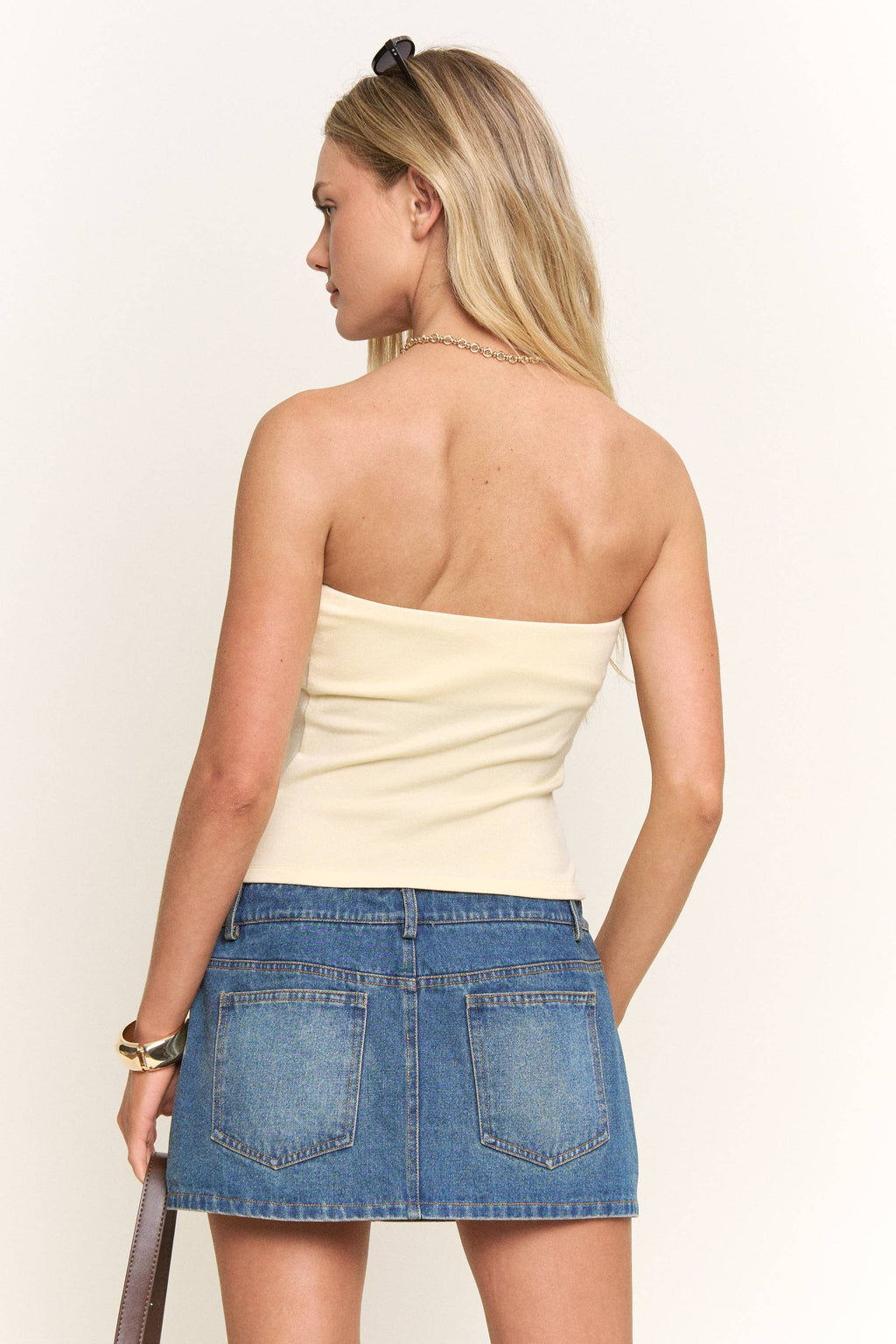Celeste | Sequin Embroidery Tube Top