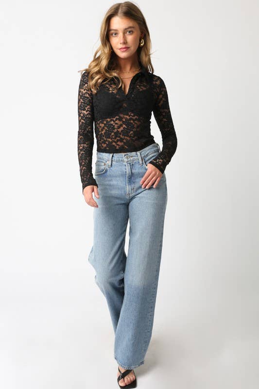 Reagan | Lace Shirt