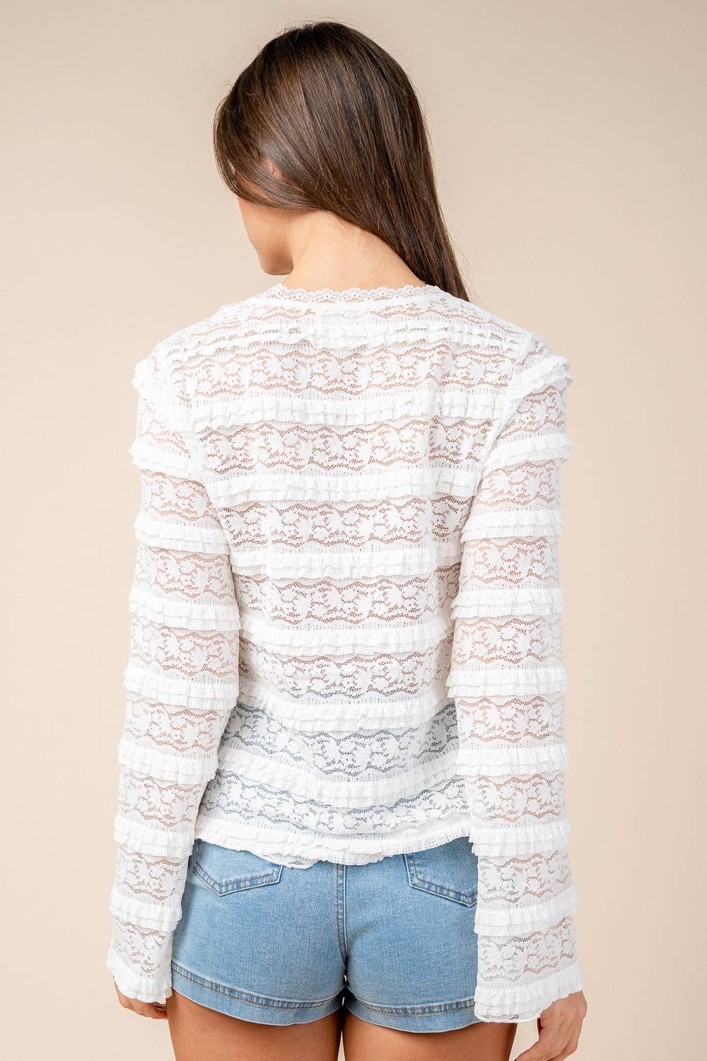 Clover | Front Tie 3D Lace Top
