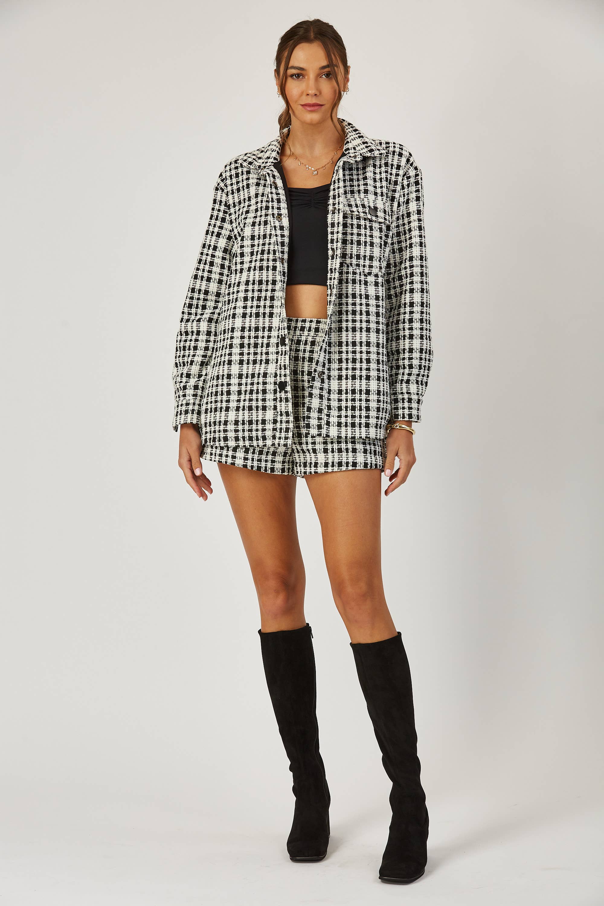 Lana | Oversized Plaid Jacket