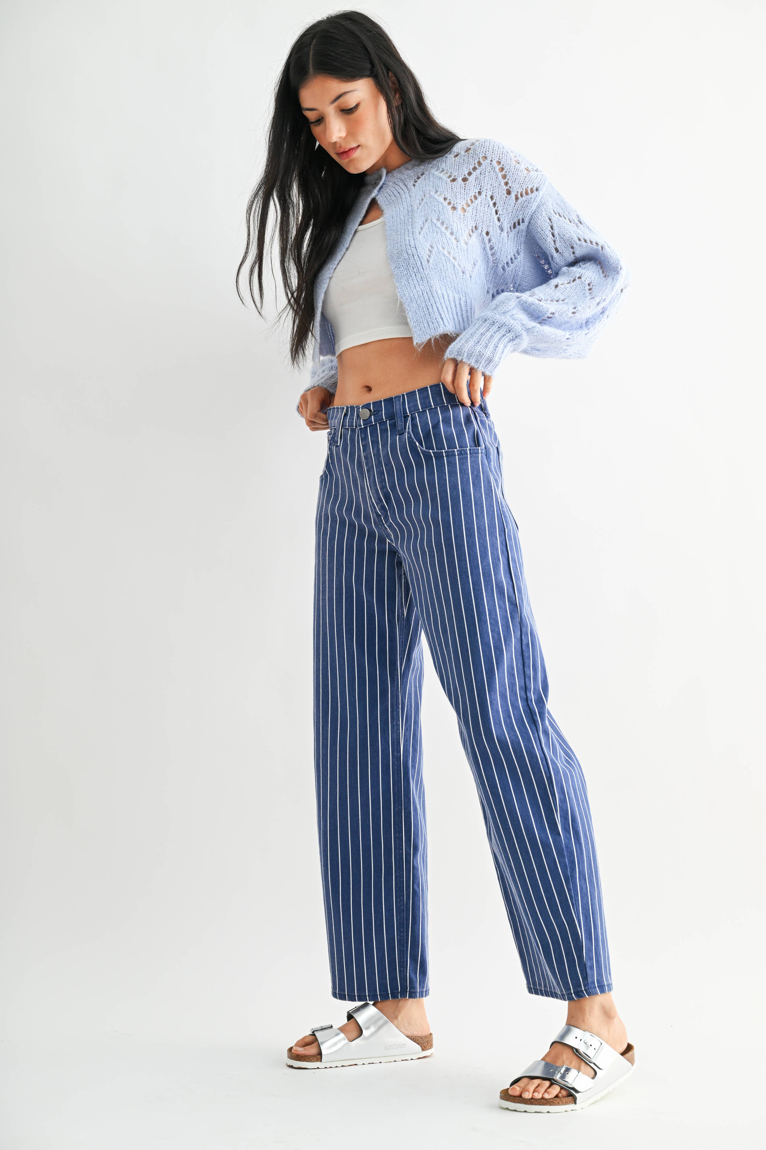 Navy | Barrel Jean