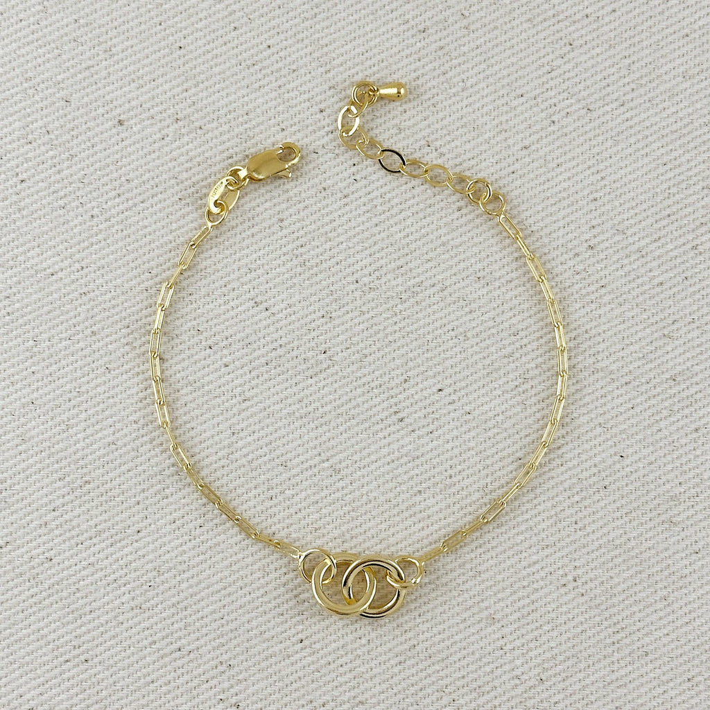 18k Gold Filled Linked Bracelet