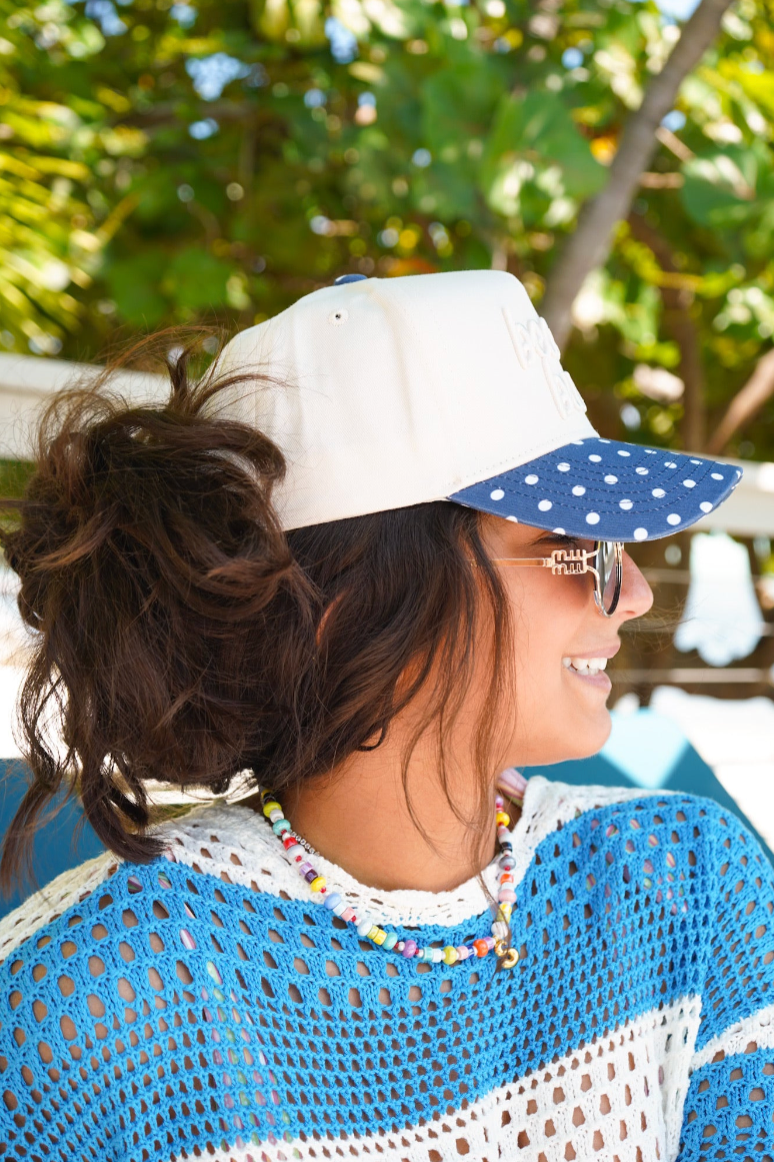 Beach Bum | Navy Polka Dot Hat