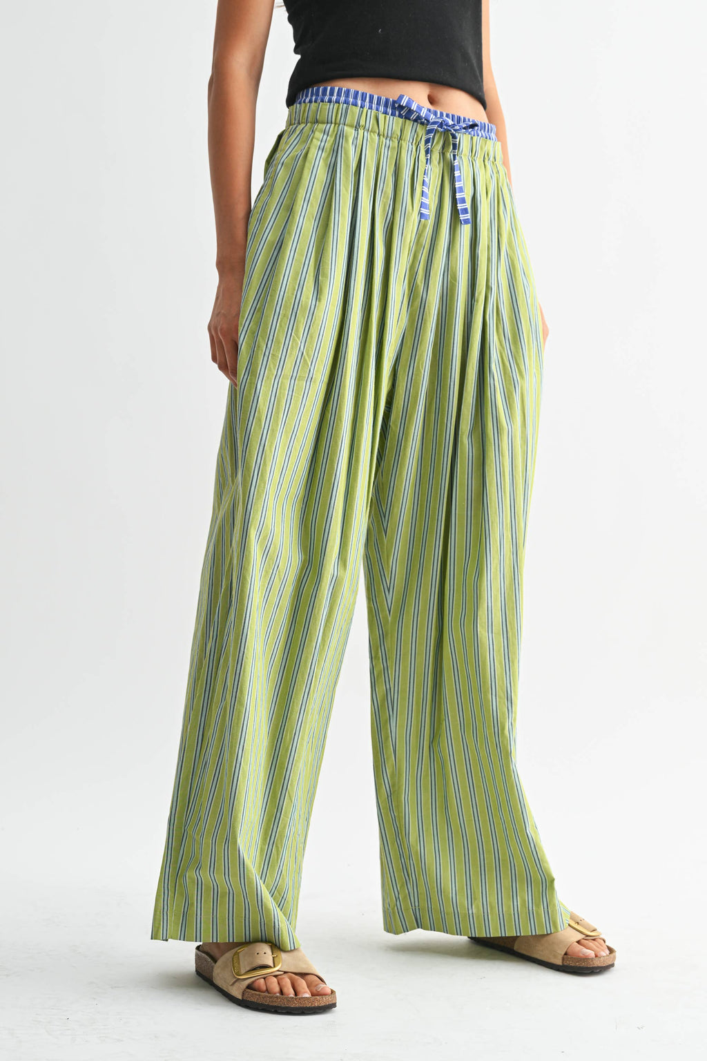 Birdie | Striped Wide-Leg Trousers