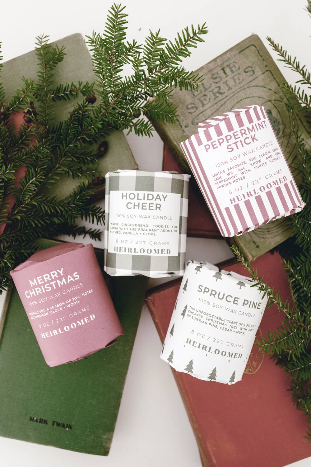 Peppermint Stick | Holiday Wrapped Candle Collection