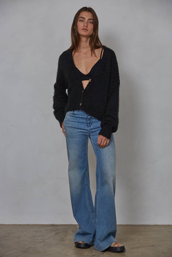 Tove | Knit Sweater Button Down Cardigan