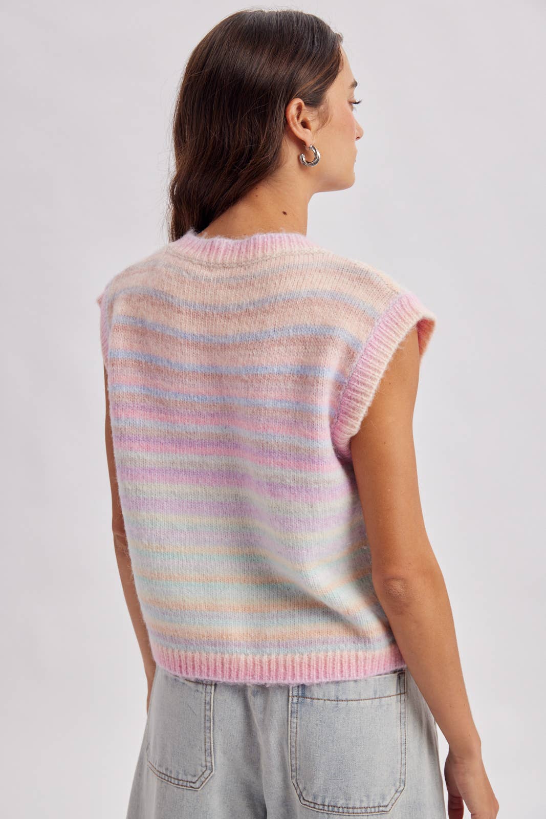 Bubblegum | Rainbow Stripe Sweater Vest