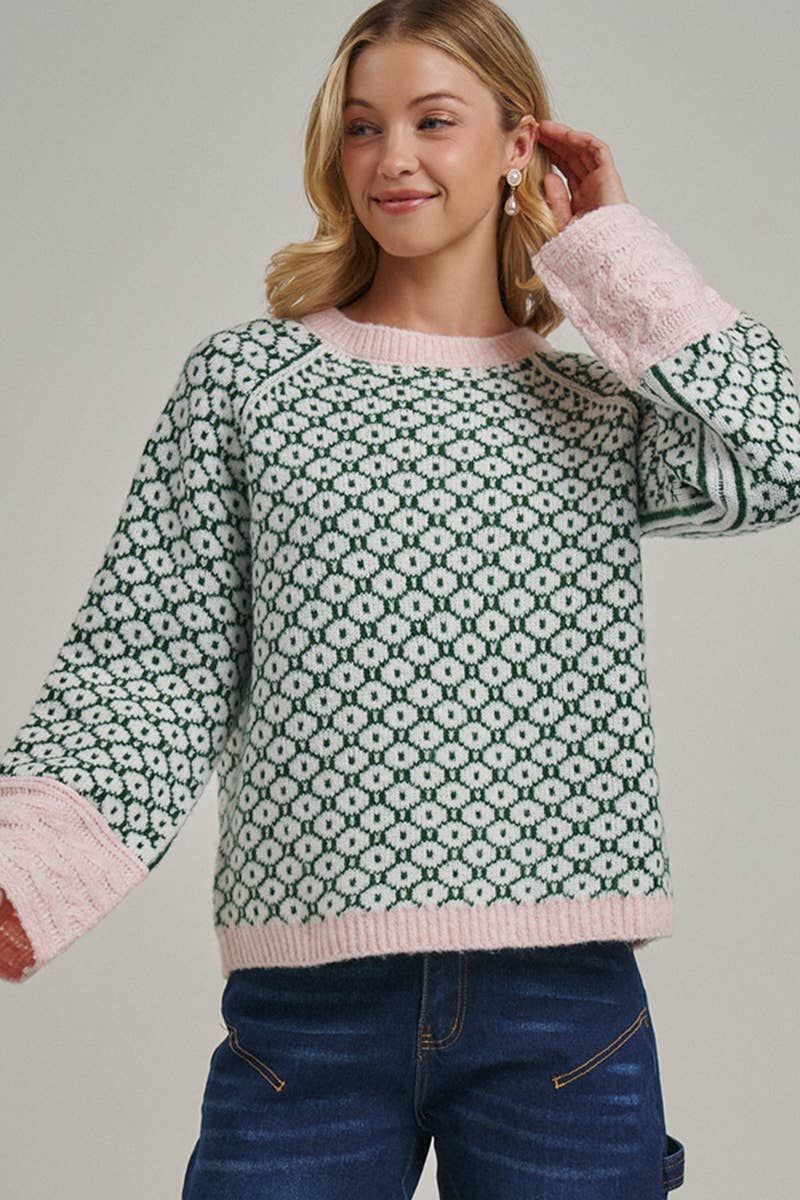 Louisa | Loose Geometric Sweater