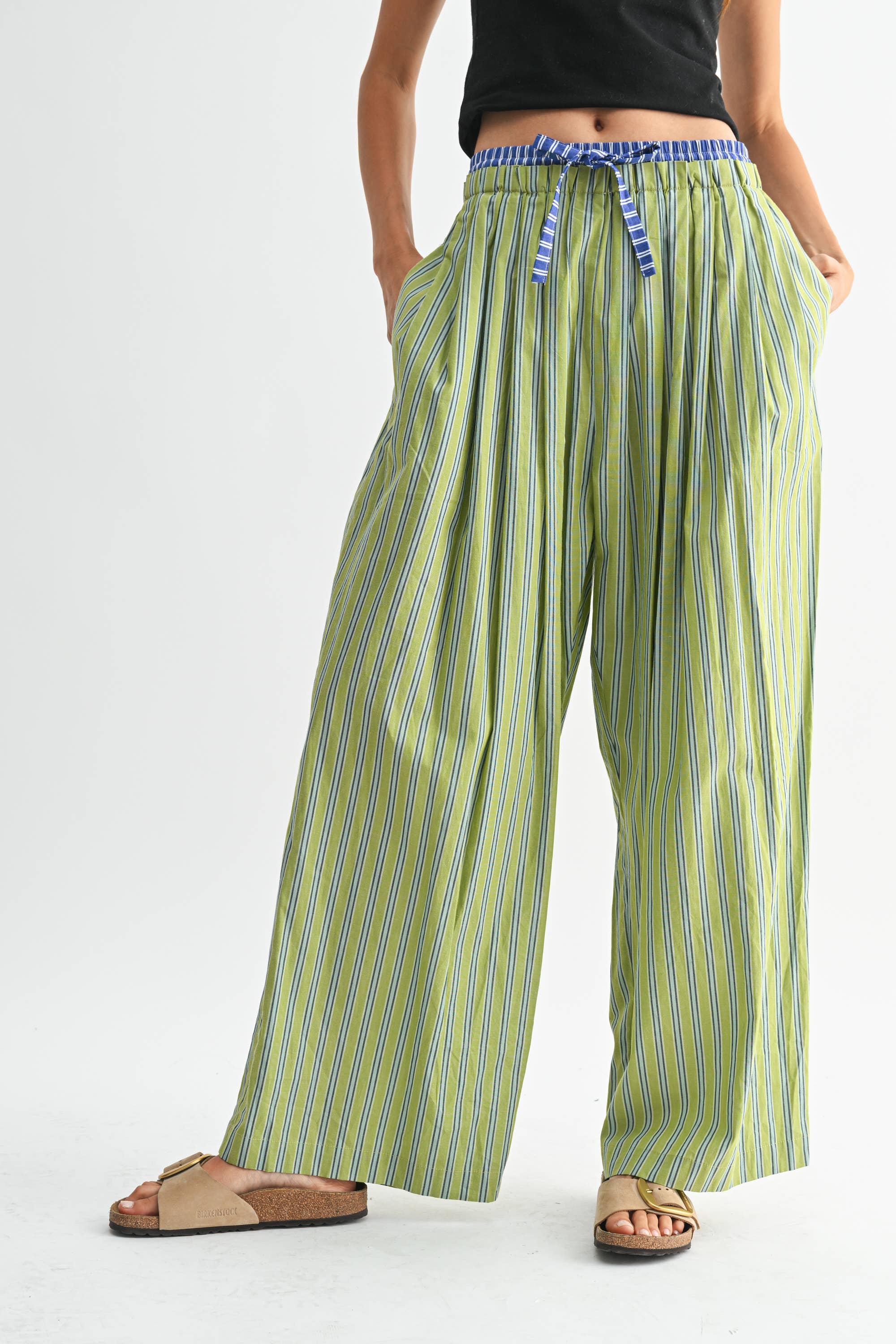 Birdie | Striped Wide-Leg Trousers