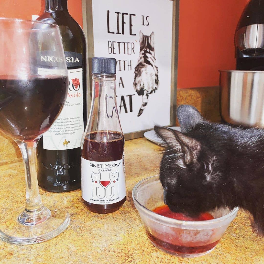 Apollo Peak Pinot Meow Cat Wine Liquid Catnip For Cats