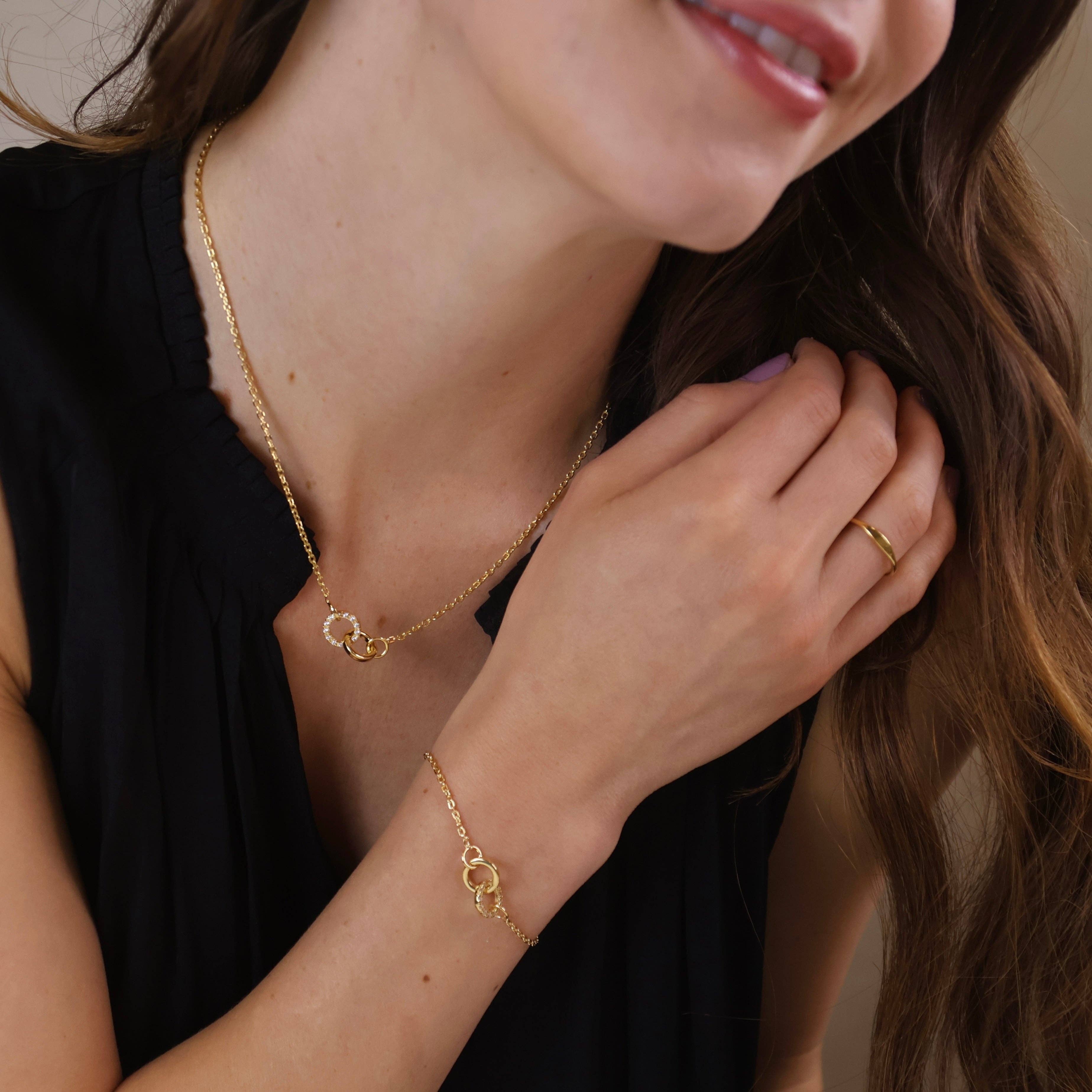 Lucinda | 18k Gold Filled Linked CZ Necklace