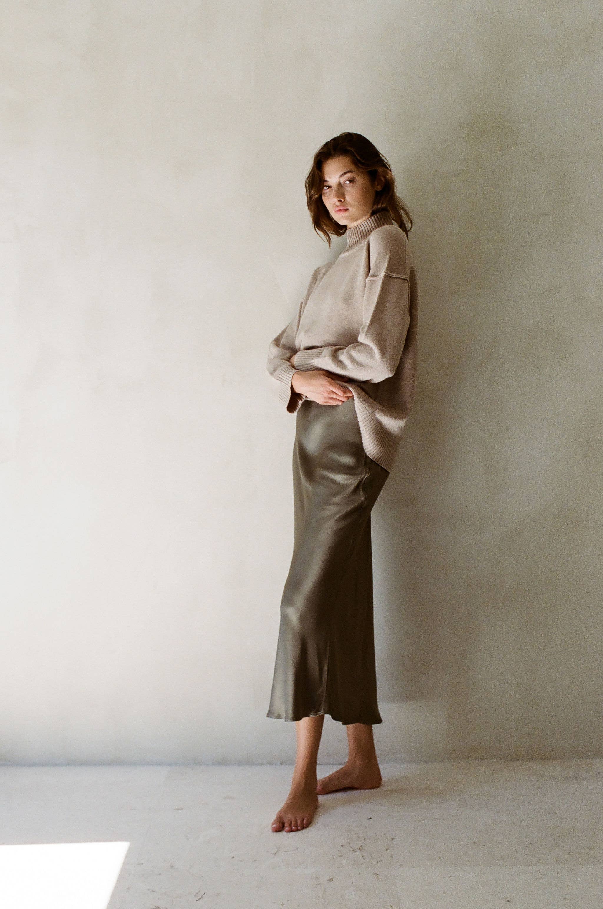 Charlotte Cashmere Wool Relaxed Turtleneck