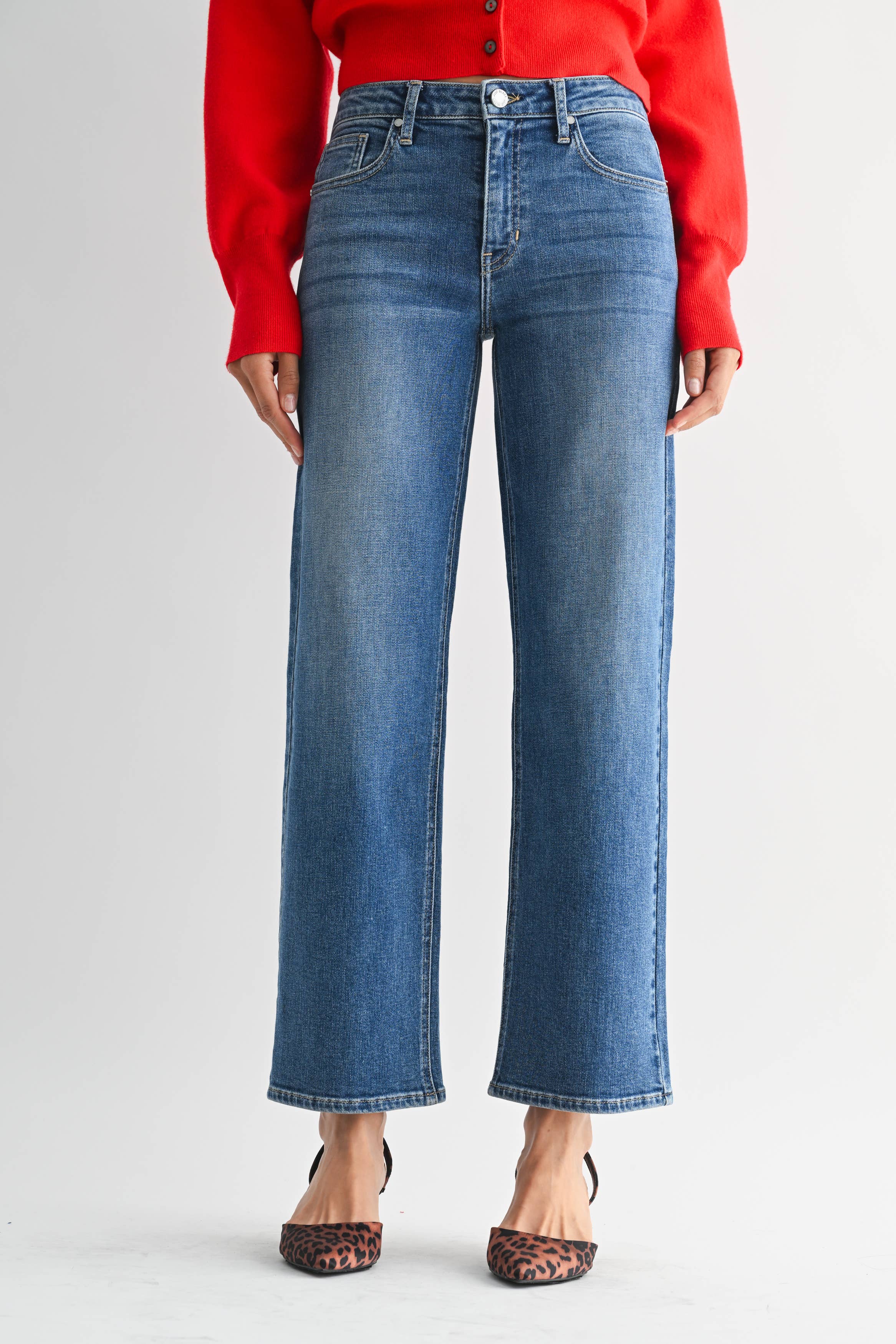 Winslow | Mid Rise Slim Wide Leg Jeans
