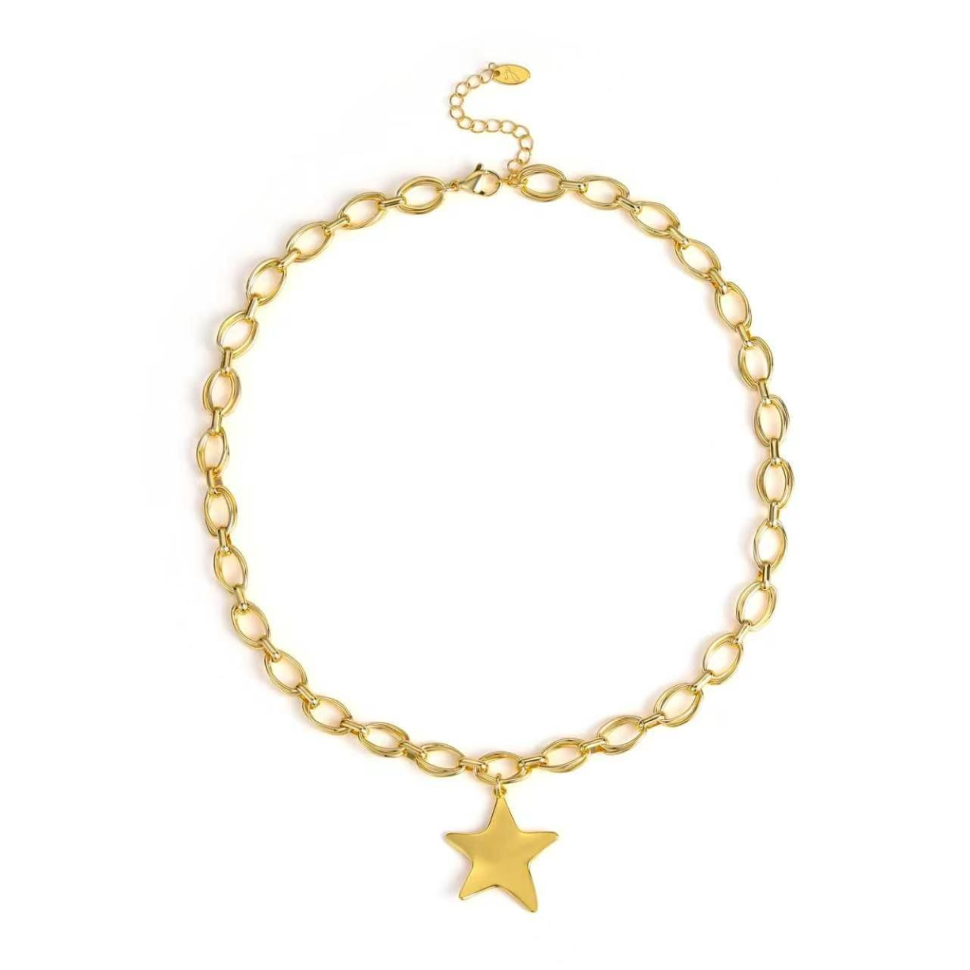 Molten Star Charm Link Chain Necklace