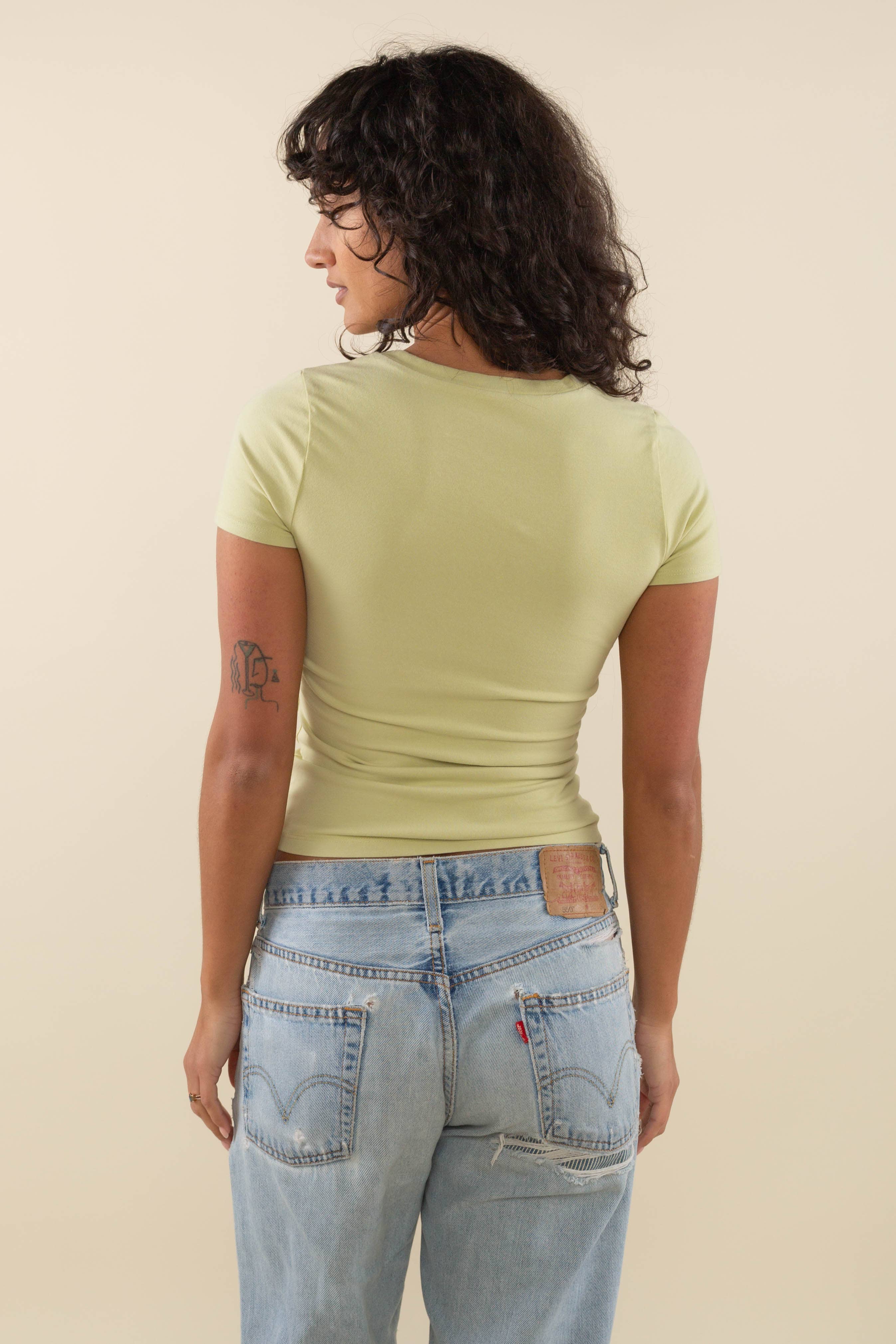 Vanda | Garment Dye Cotton Spandex Baby Tee
