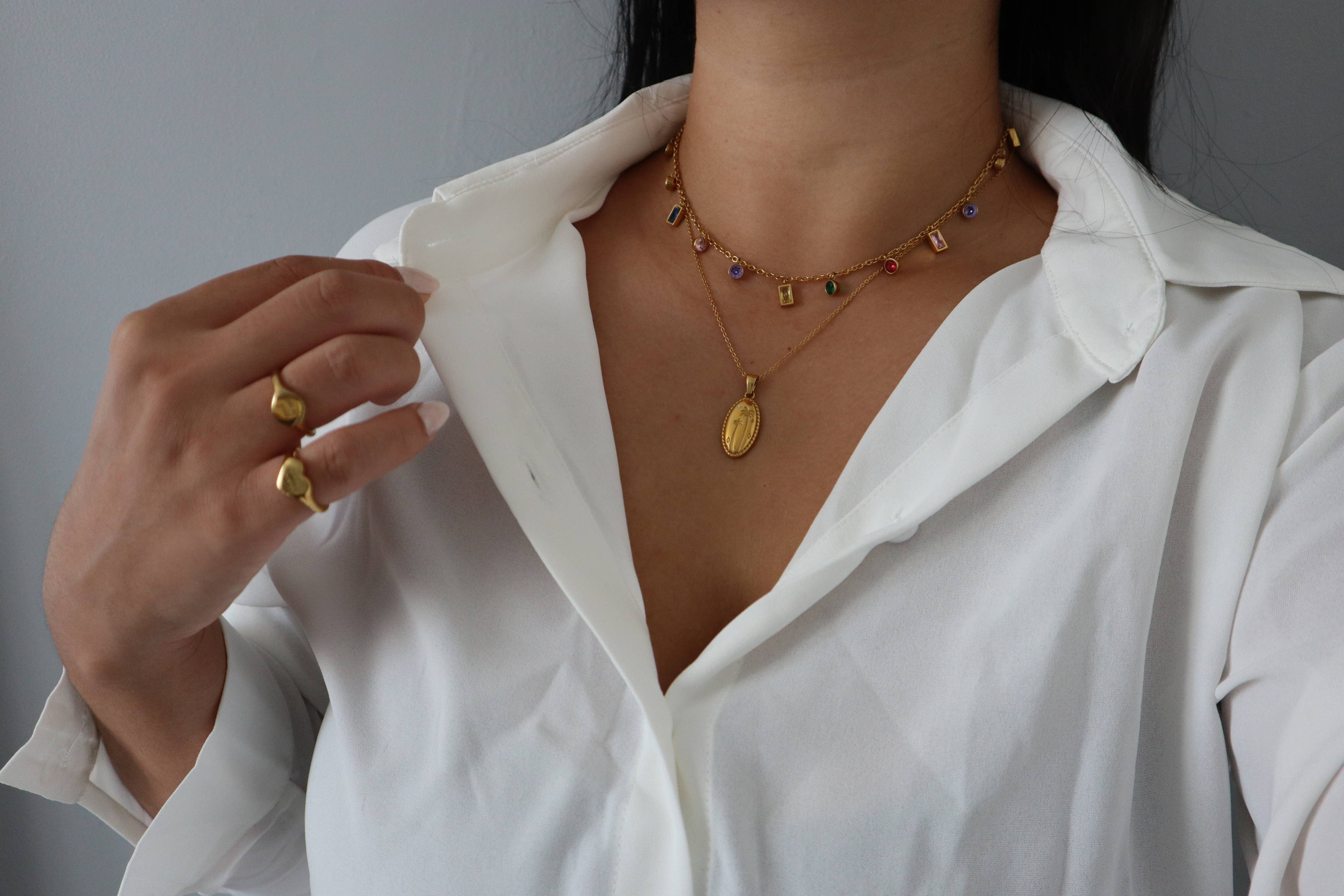 Kahlea Necklace | Multicolor Gem Necklace