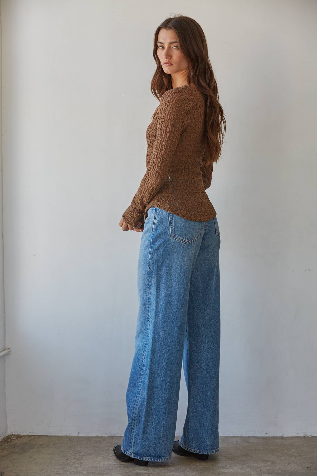 Marlowe | Lace Button Down Top