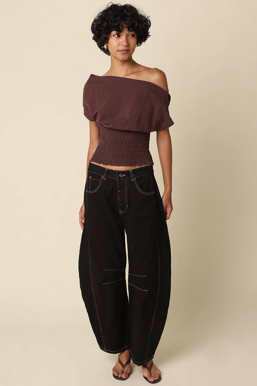 Janey | Off Shoulder Smocked Top