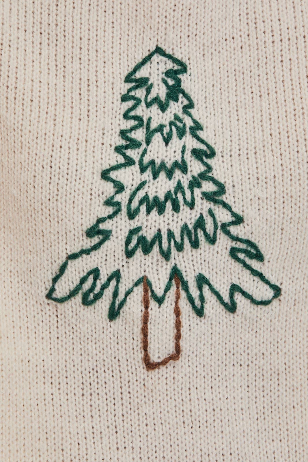 Holiday | "Christmas Tree" Stitching Oversized Sweater