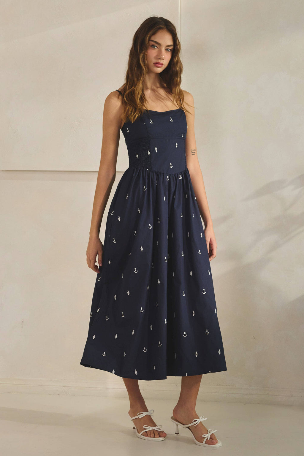 Anchor | Embroidered Maxi Dress 100% Cotton