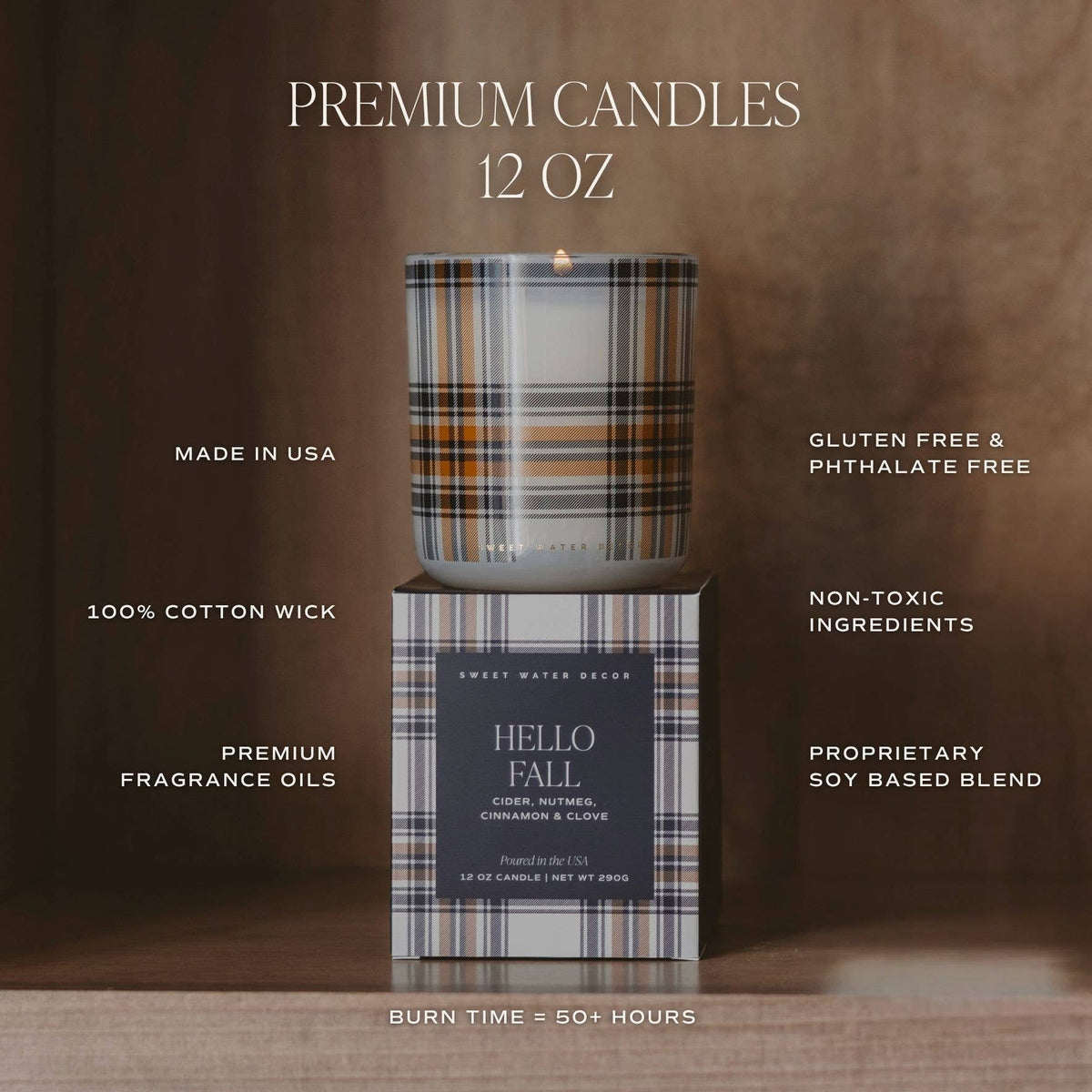 Hello Fall | 12 oz Boxed Soy Candle