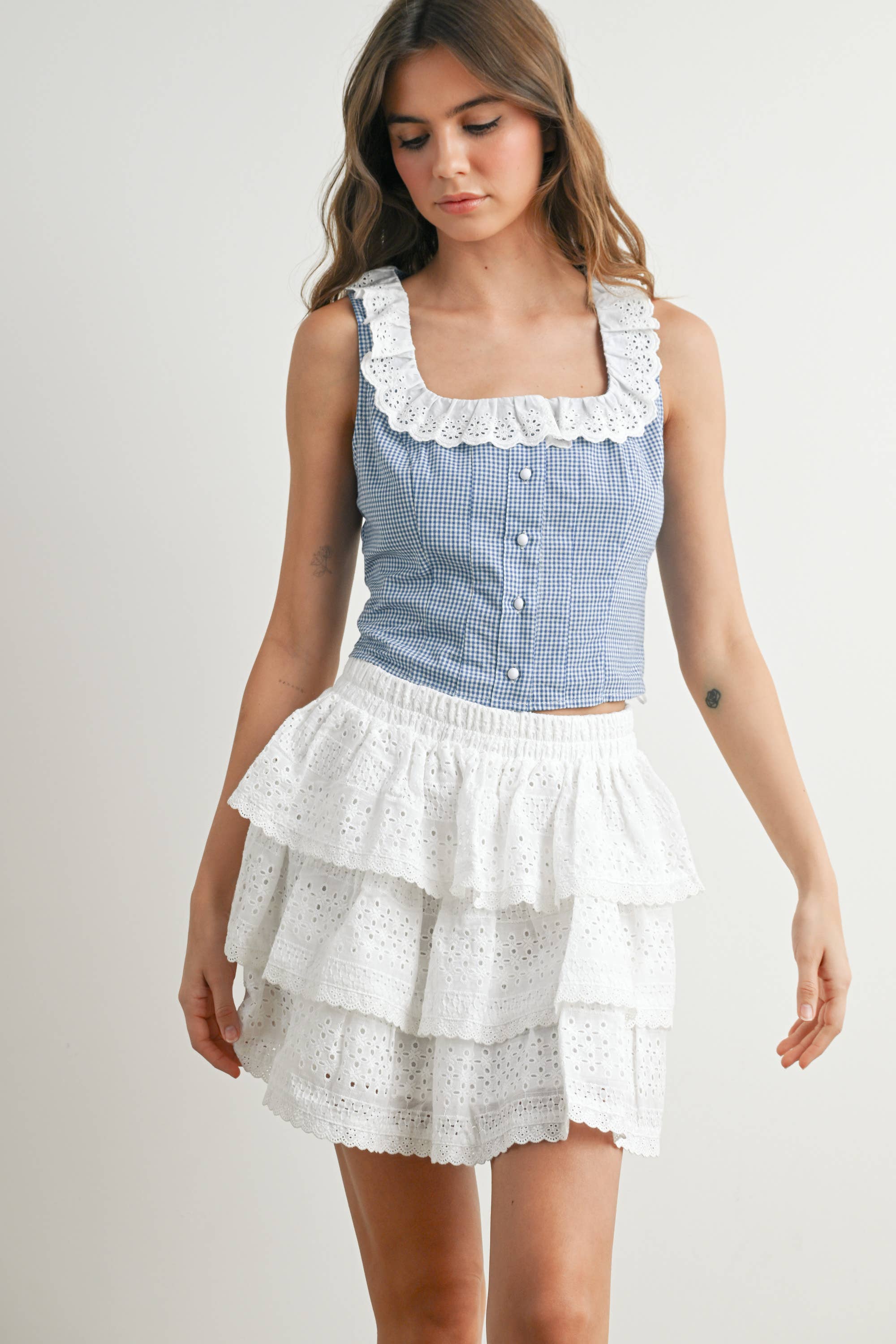 Chloe | Stretch-Waist Tiered Skirt