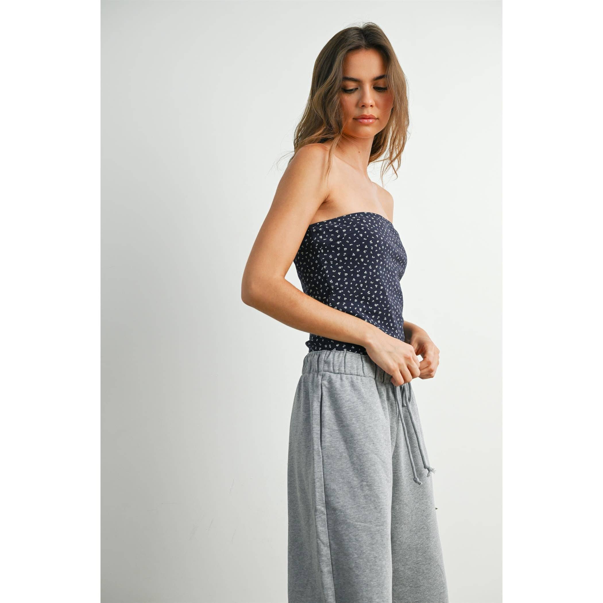 Delaney | Floral Print Sleeveless Tube Top