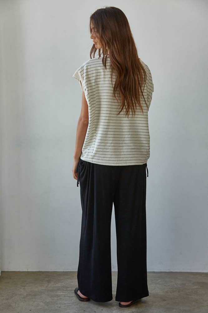 Leni | Knit Cotton Modal Spandex Wide Leg Pants