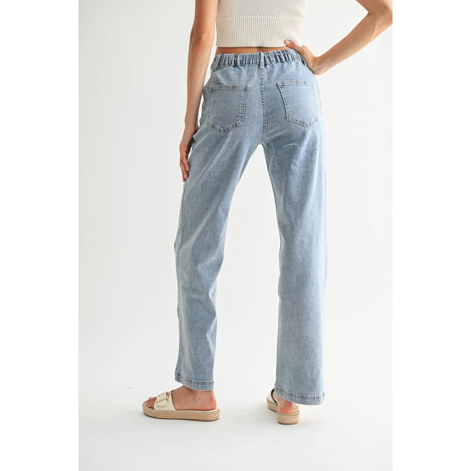 Maeve | Exquisite Embroidered Denim Jeans