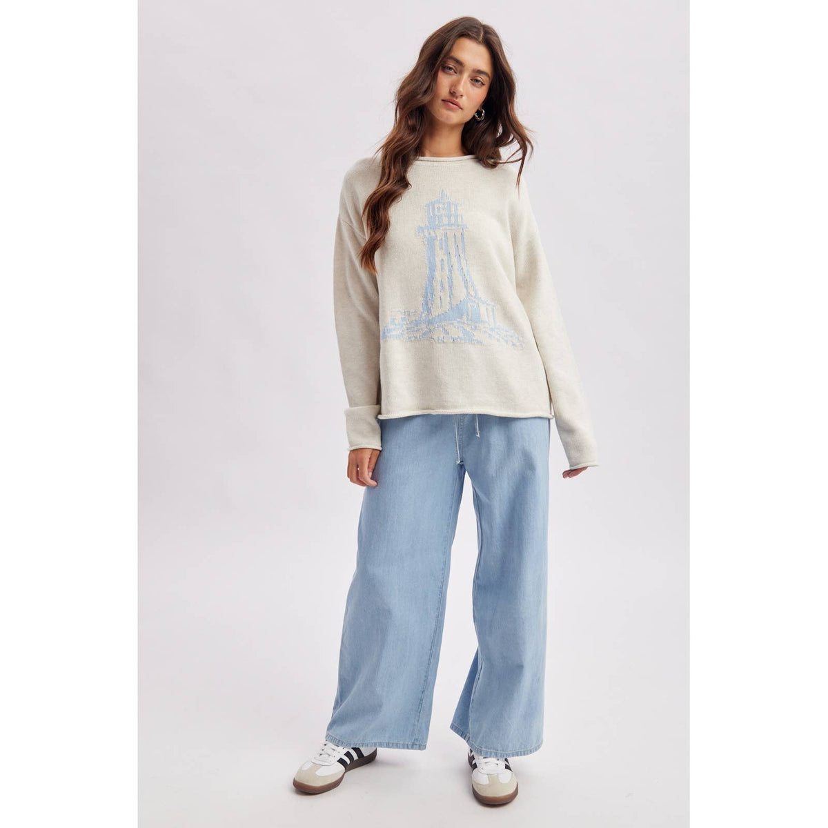 Lighthouse | Coastal Graphic Cozy Sweater