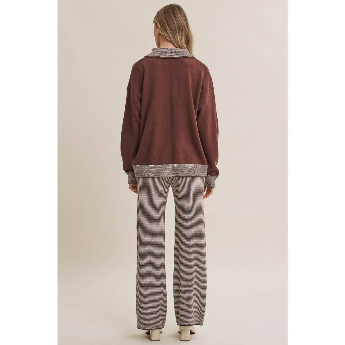 Cinnamon | Cozy Cabin Henley Sweater Set