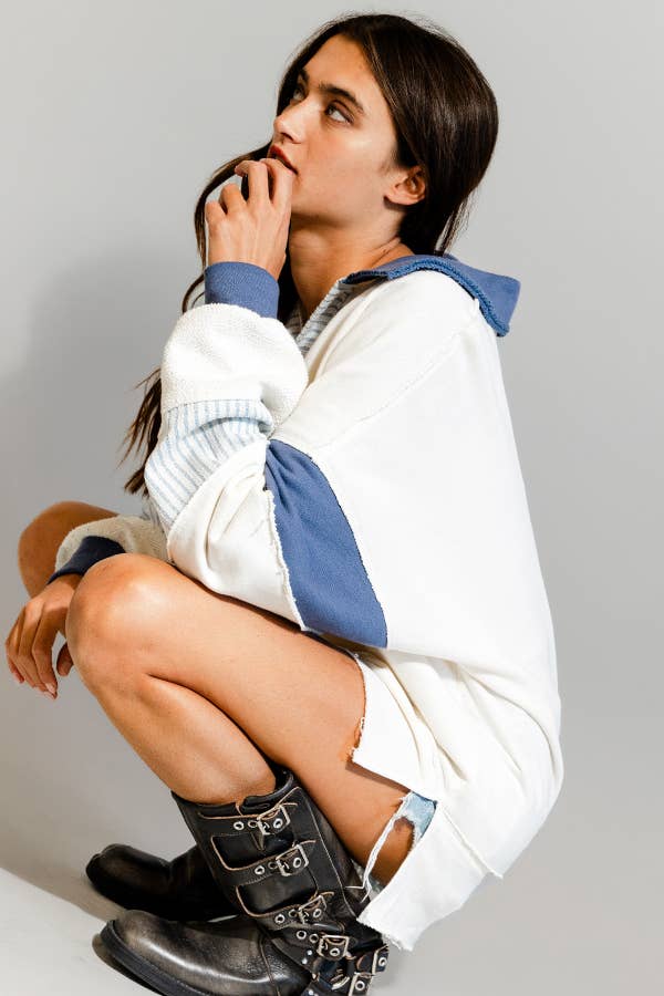 Daisy | French Terry Knit Collared Top