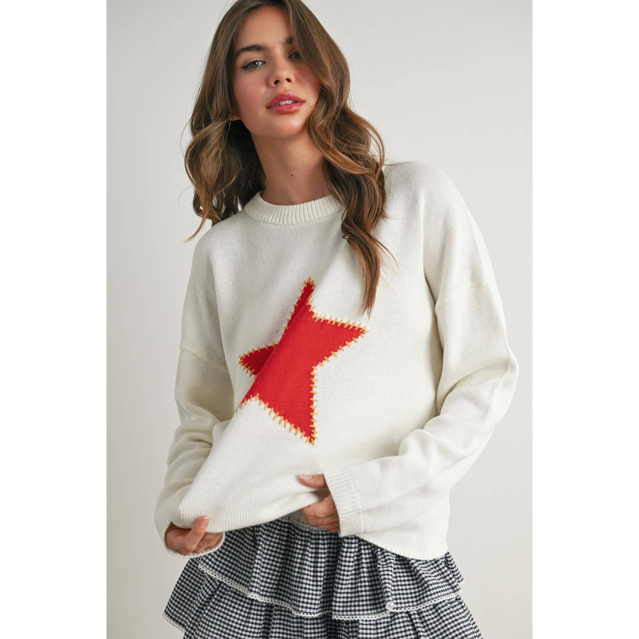 Star | Drop Shoulder Star Sweater