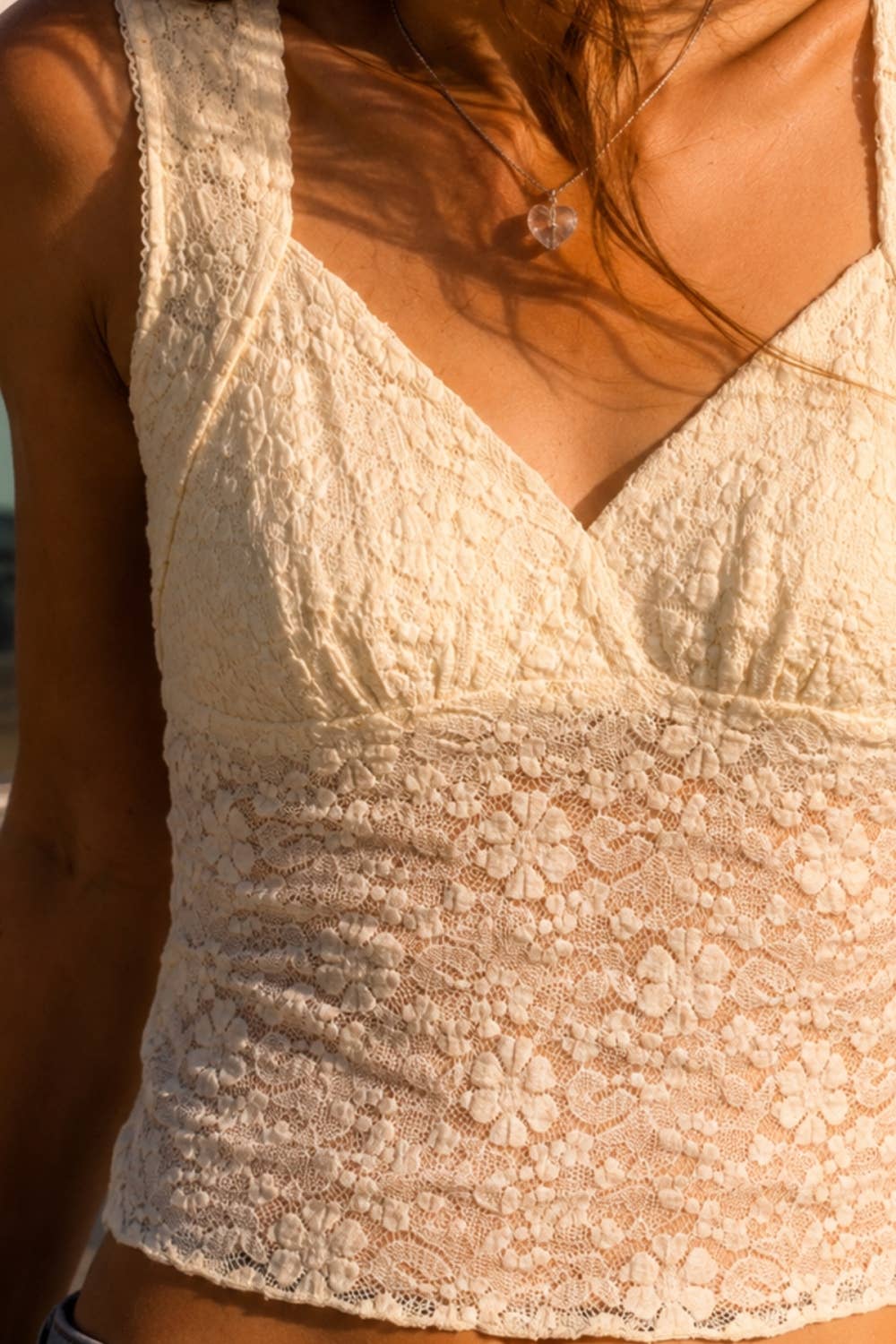 Americana | Soft Lace Sleeveless Top