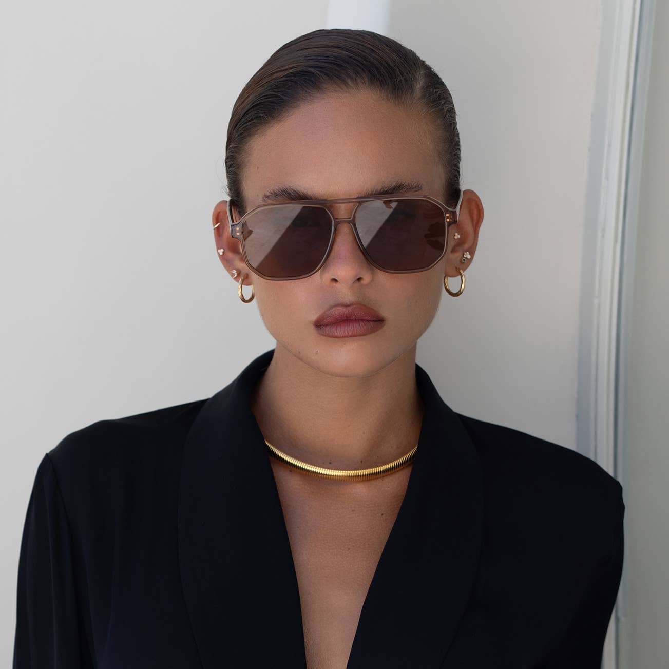 Billie ( NEW ) Unisex Aviator Sunglasses | Brown