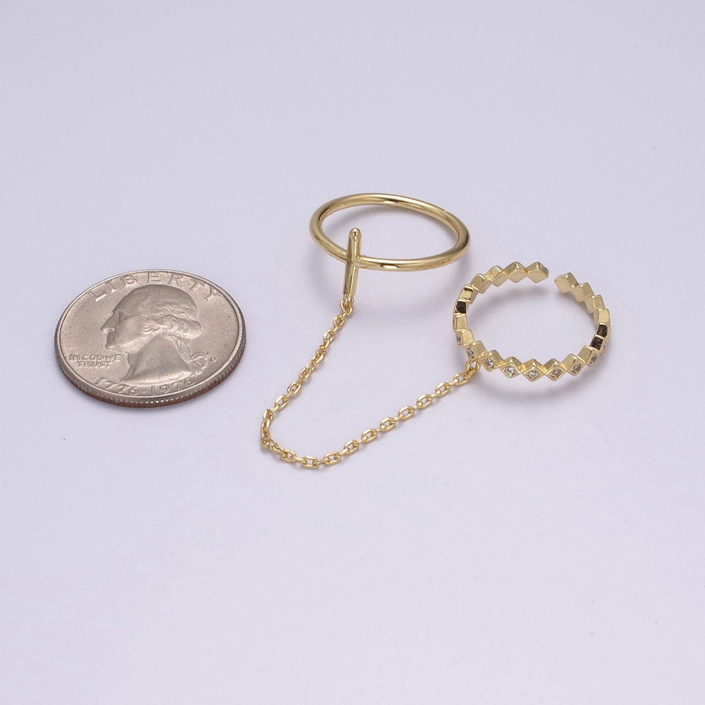 Double Gold Filled Adjustable Ring