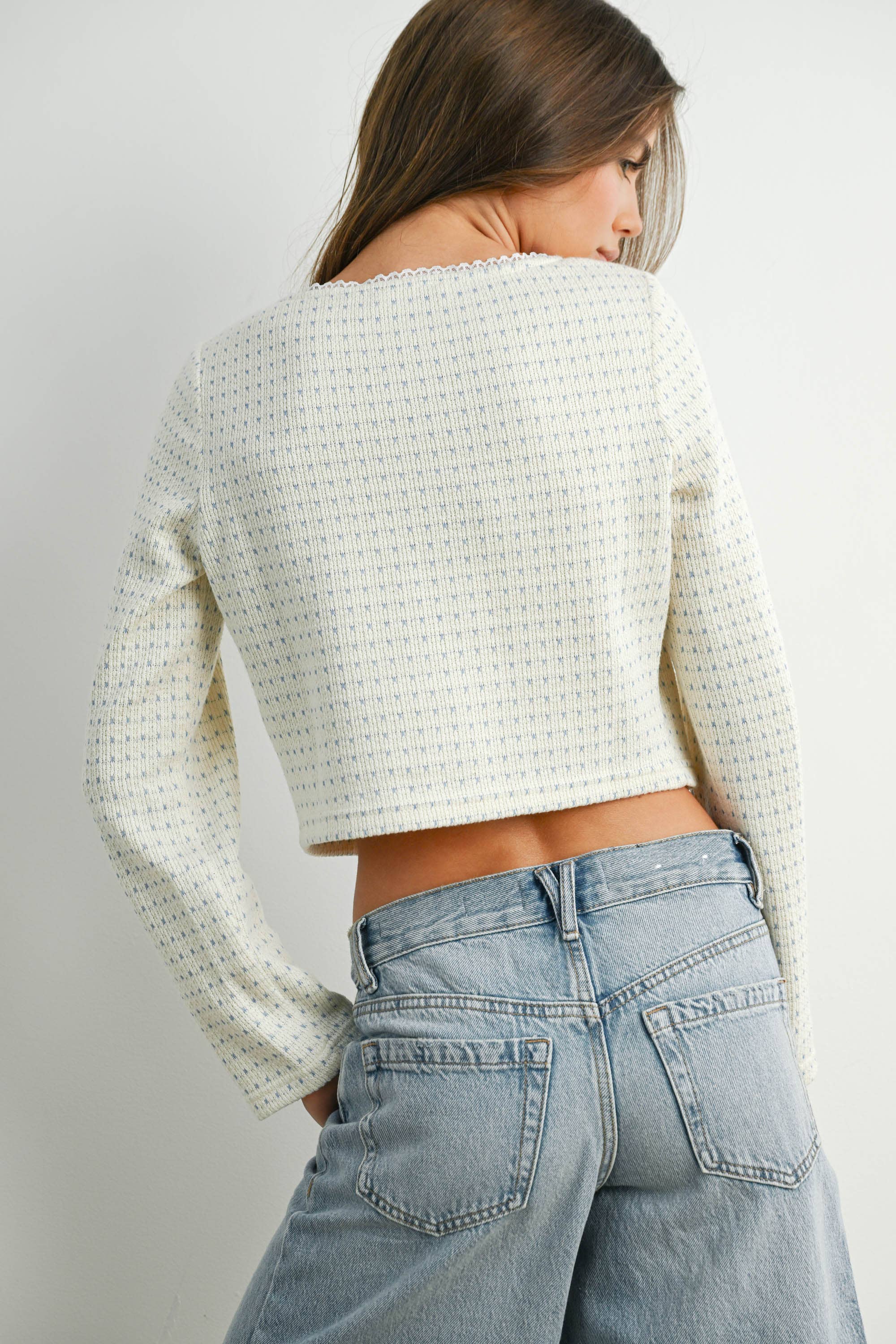 Aspen | Button-Up Cropped Long Sleeve Top