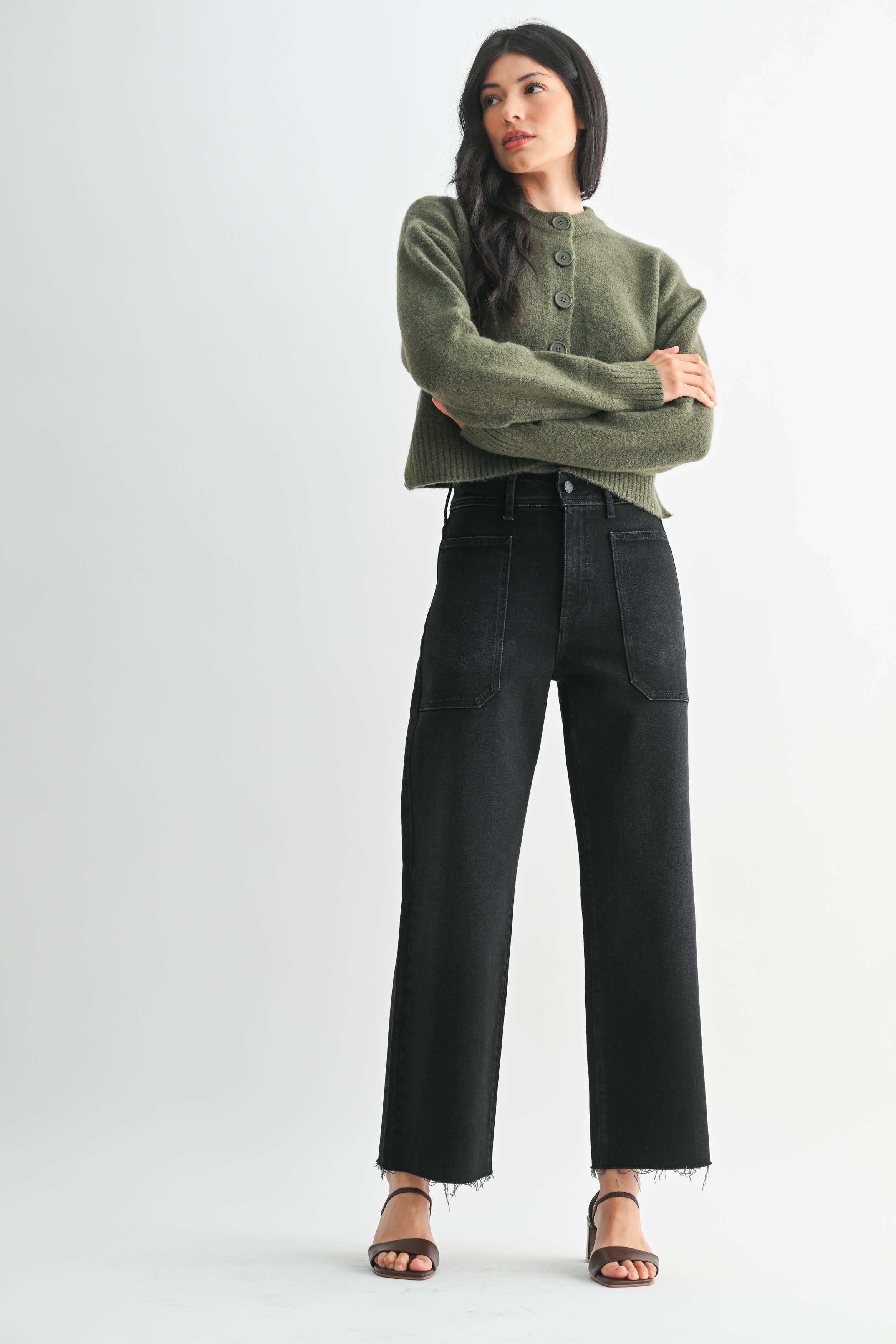 Basics | High Rise Utility Wide Leg