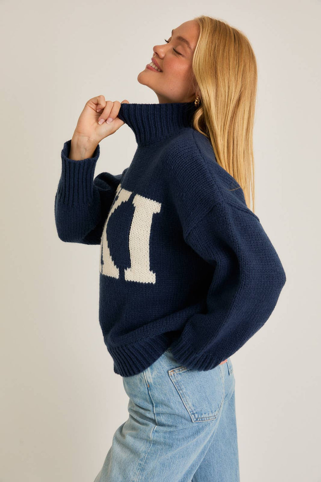 Après | High Neck Oversized Sweater Top