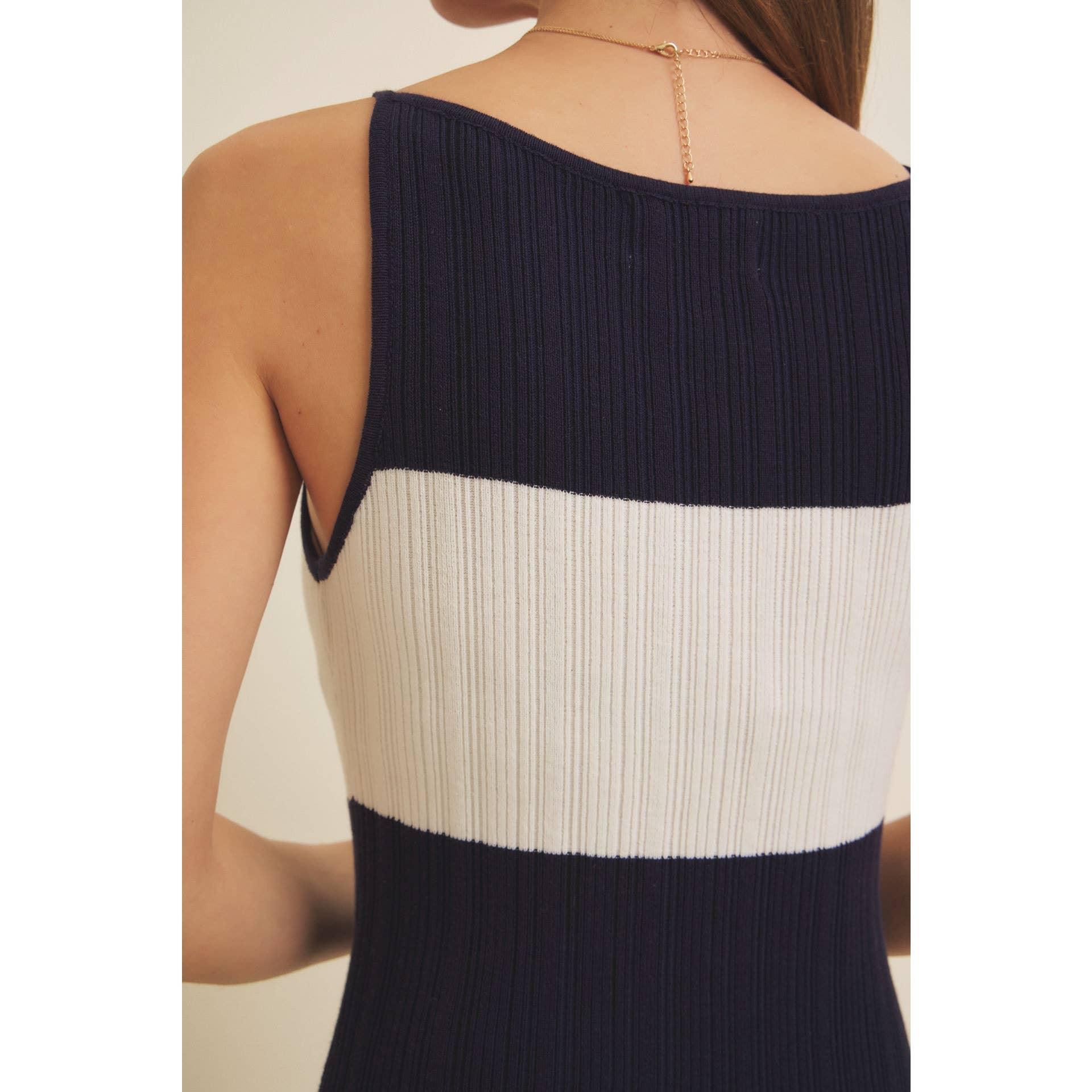 Stretchy Rib Sweater Midi Dress