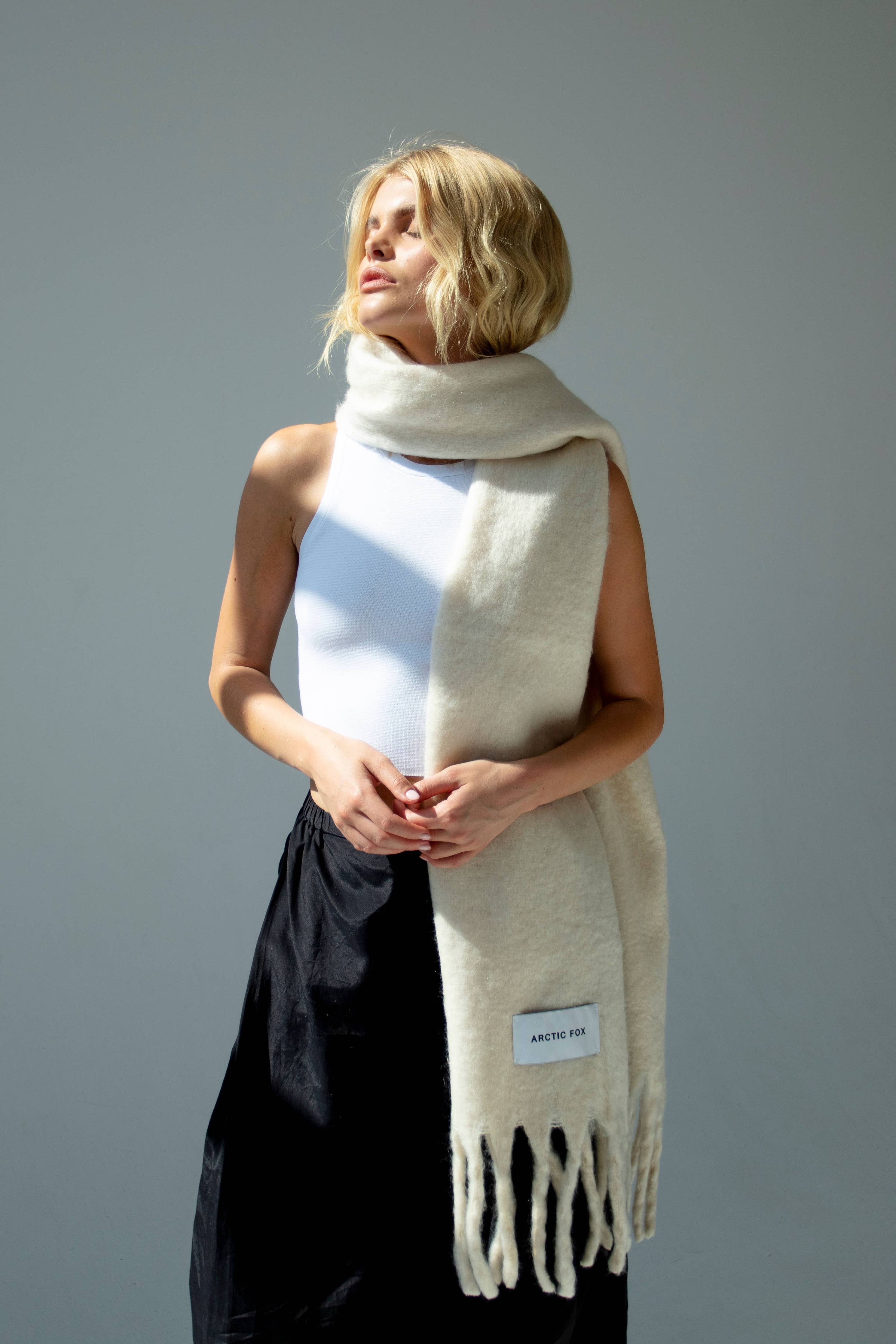 The Reykjavik Scarf | 100% Recycled - Pebble Beige