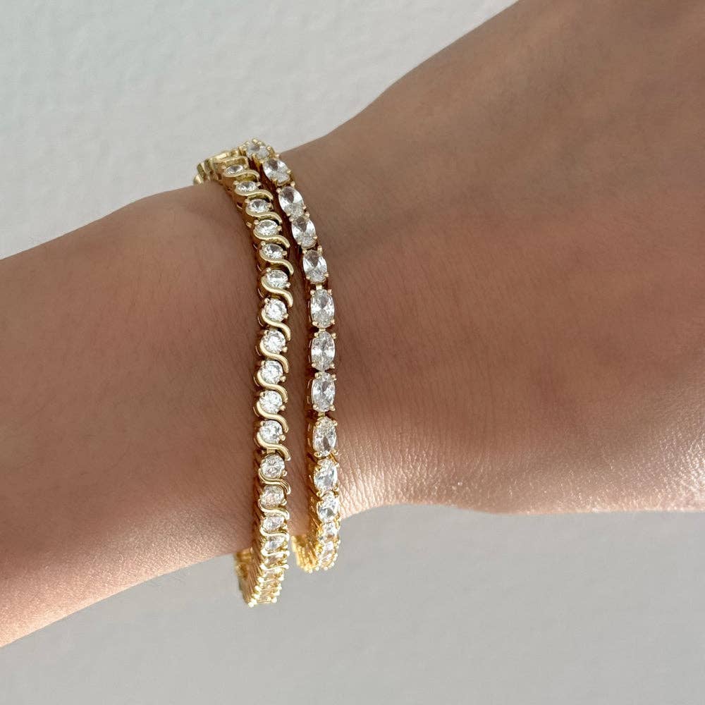 Rosa Tennis Bracelet 7'