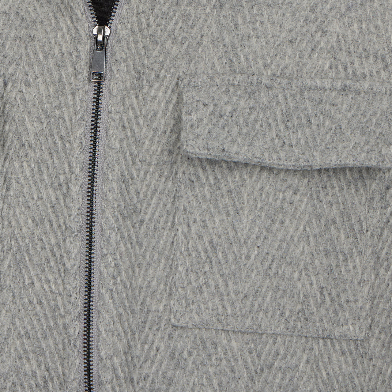 Kane | Textured Zip Up Wool Cargo Pocket Jacket