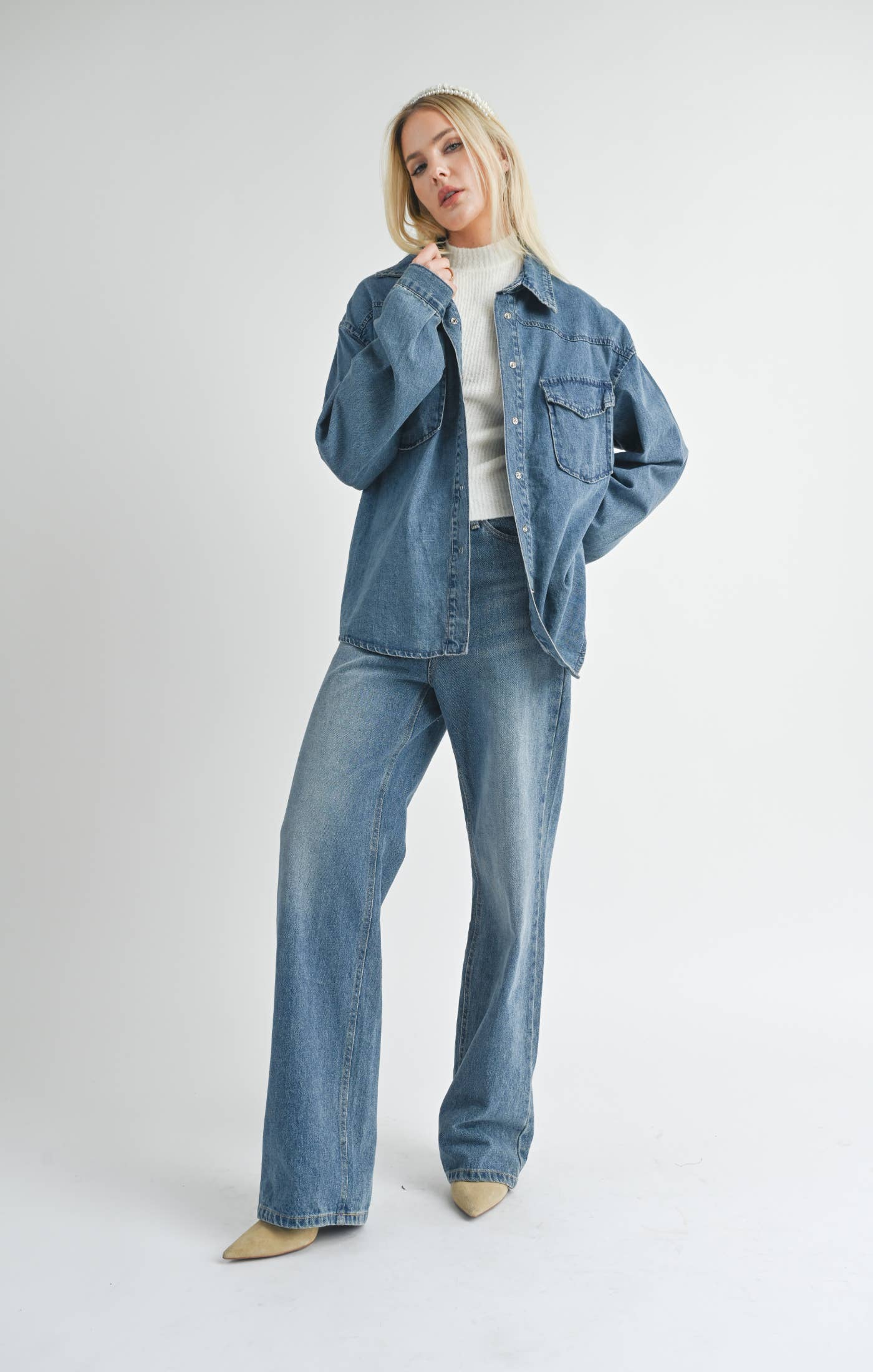 Selfless Oversized Denim Shacket