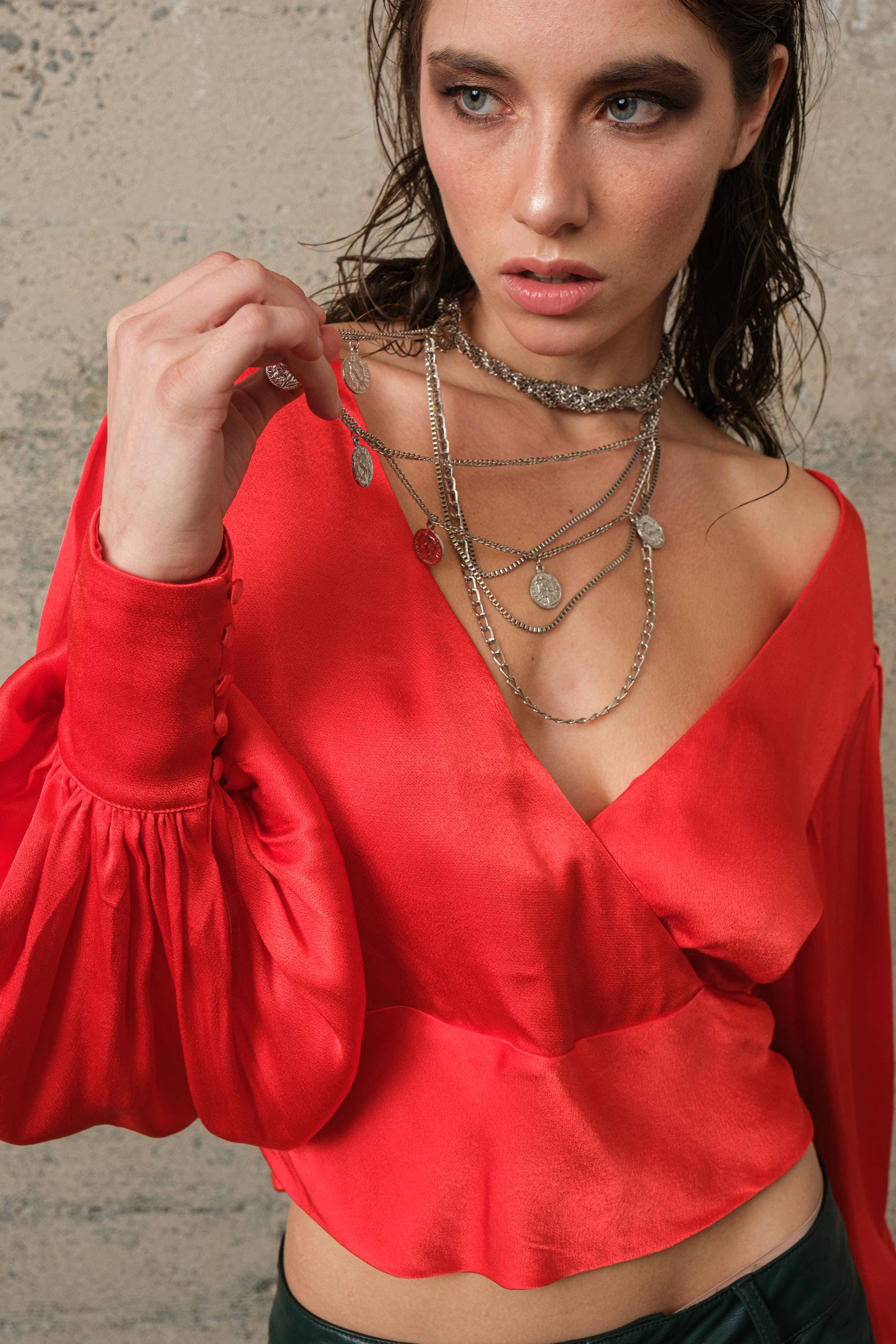 Drew | Satin Blouse