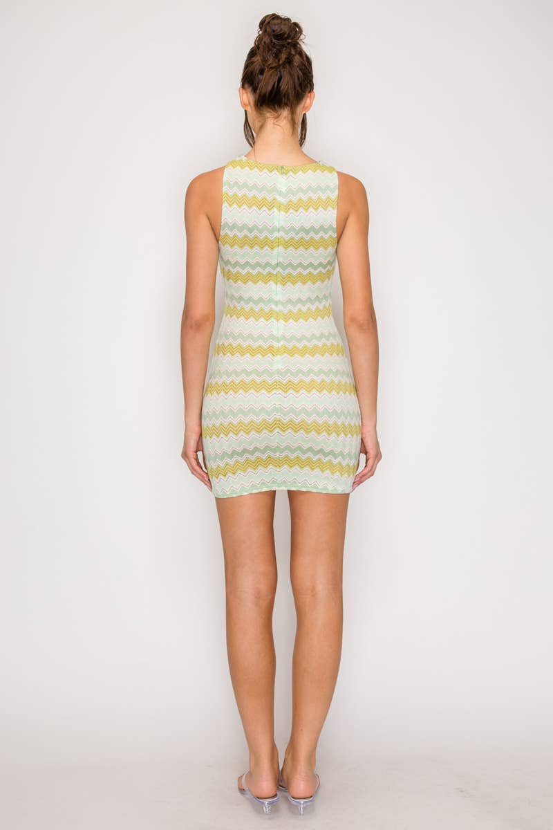 Ziggy | Zig Zag Bodycon Mini Dress