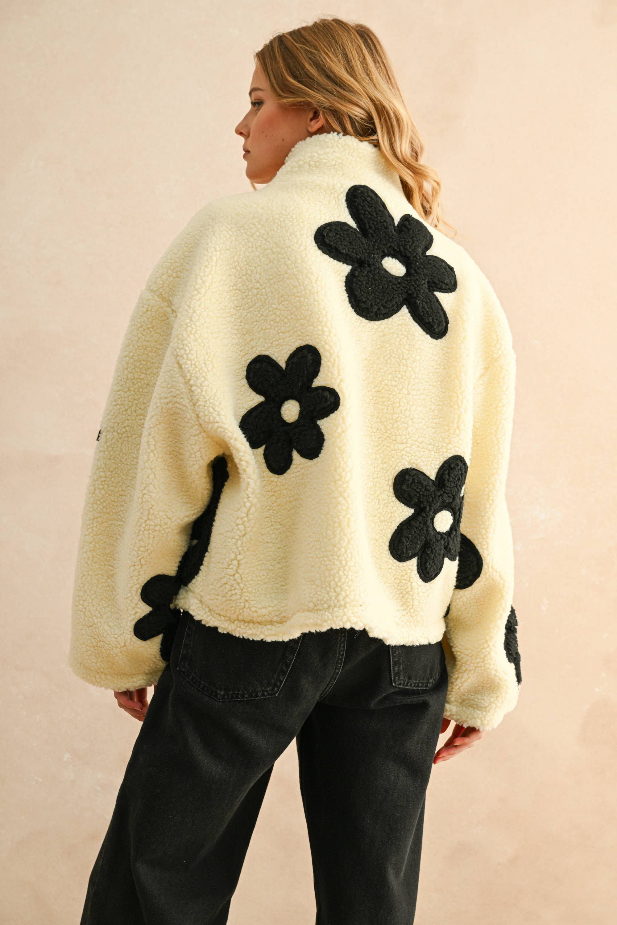 Daisy | Patch Sherpa Jacket